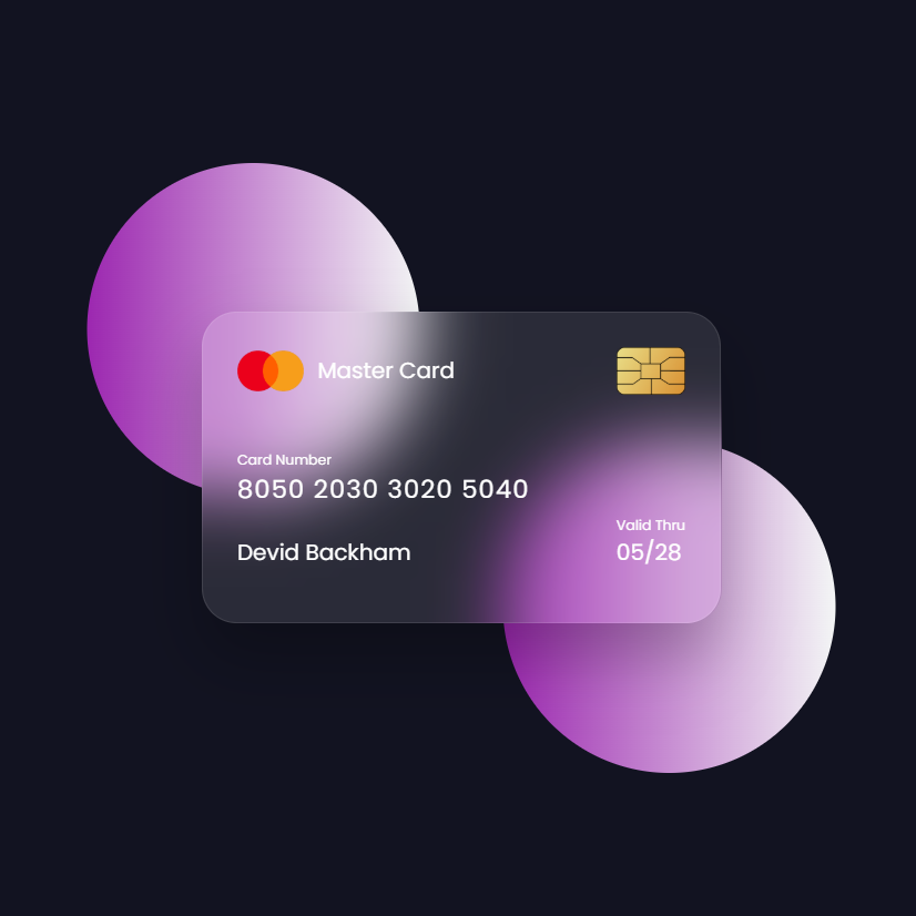 Interactive Credit Card UI Design for Web Applications
